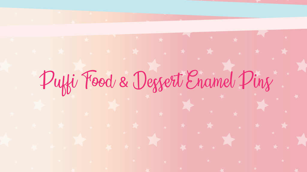 Puffi Dessert Food Enamel Pins & Stationary