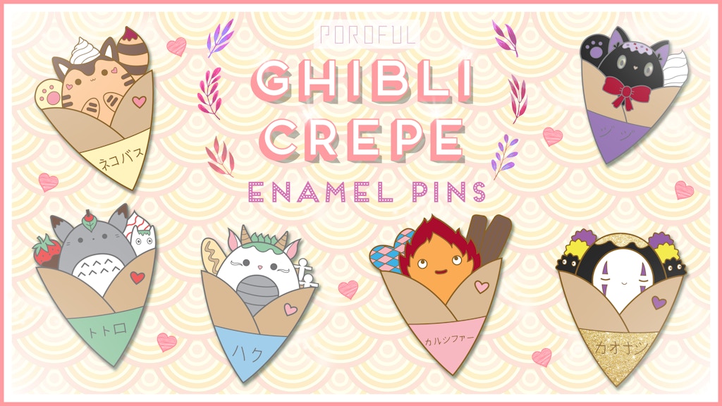 Character Crepes Enamel Pins