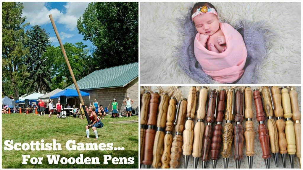 Competition for Kilted Post-Partum Mom--for Wooden Pens!