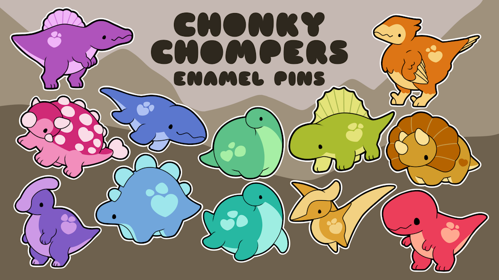 Chonky Chompers Enamel Pins
