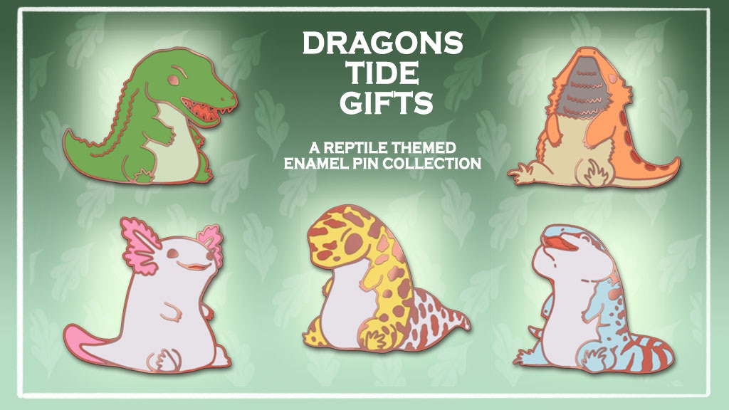 Squishy Reptile Pins