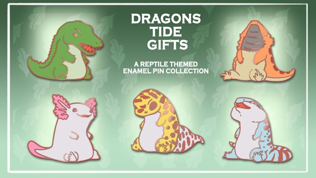 Squishy Reptile Pins