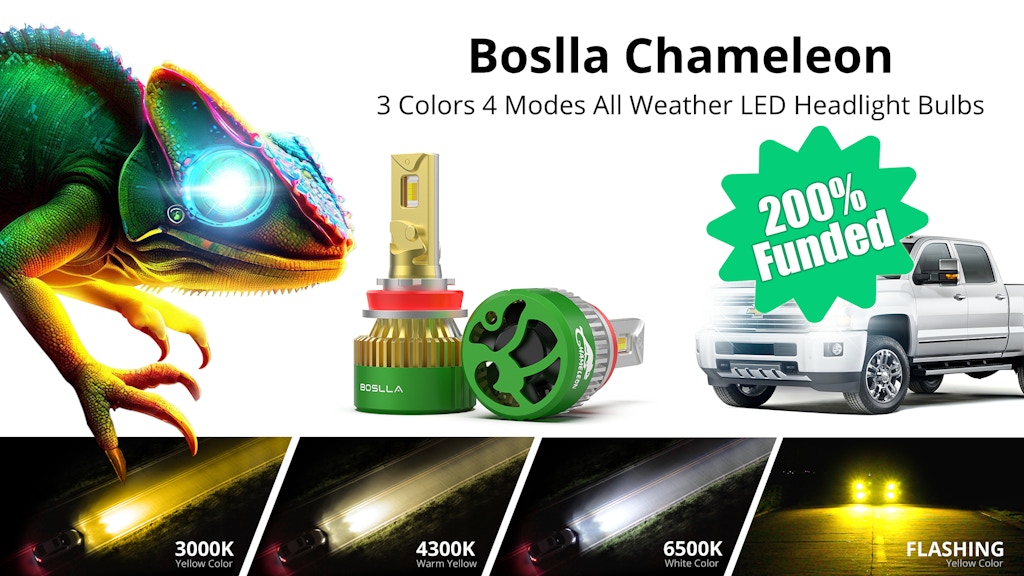 Boslla Chameleon - 3 Colors 4 Modes LED Headlight Bulb