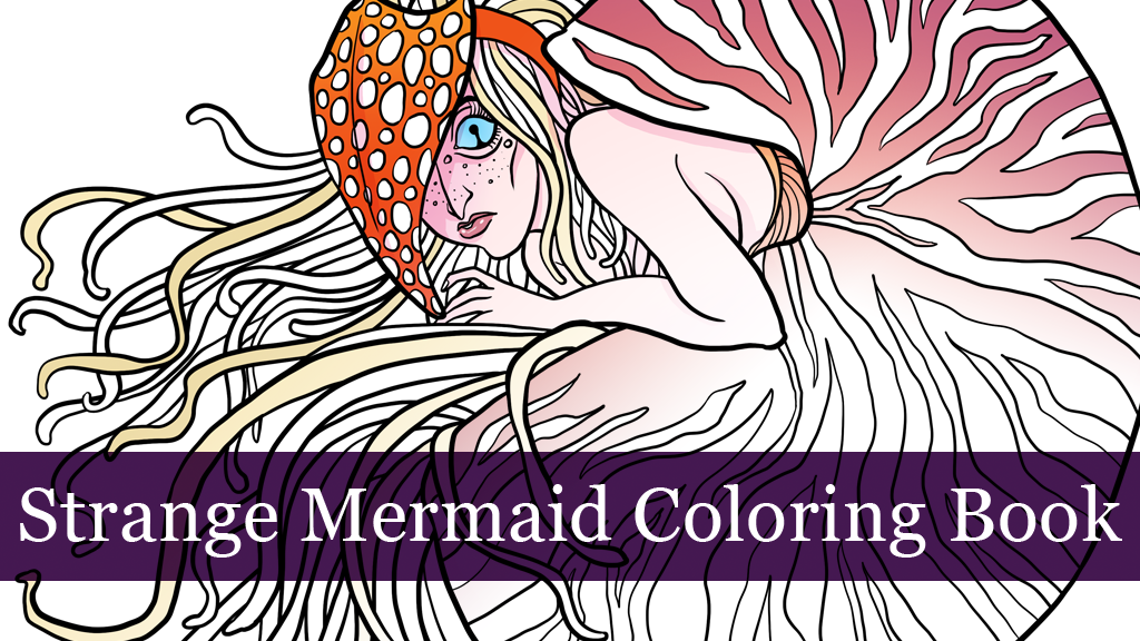 Strange Mermaid Coloring Book