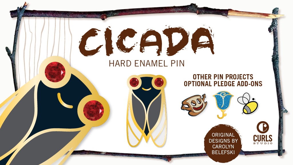 Cicada Enamel Pin