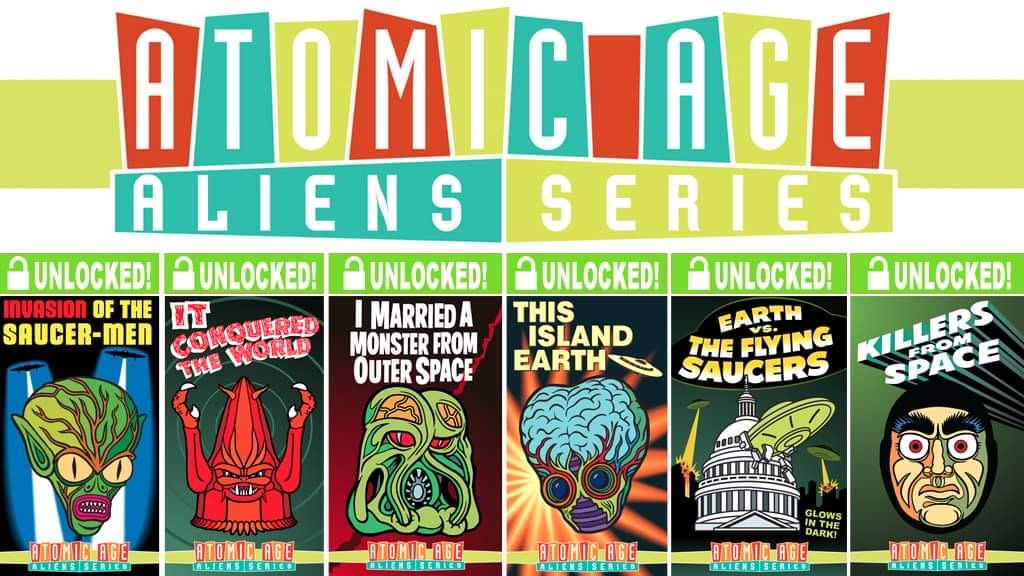 Atomic Age Alien Series Enamel Pins