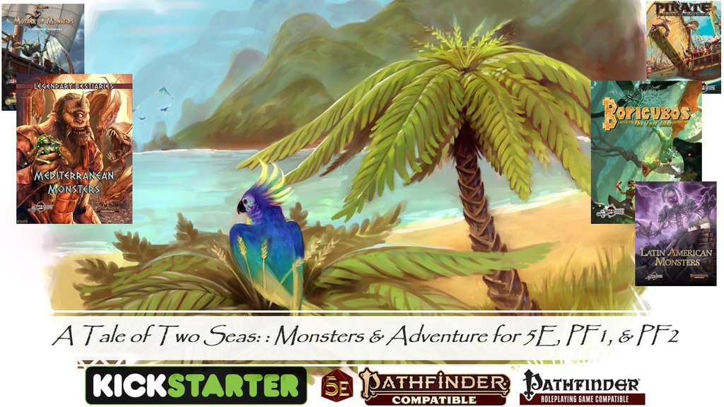 A Tale of Two Seas: Monsters & Adventure for 5E, PF1, & PF2