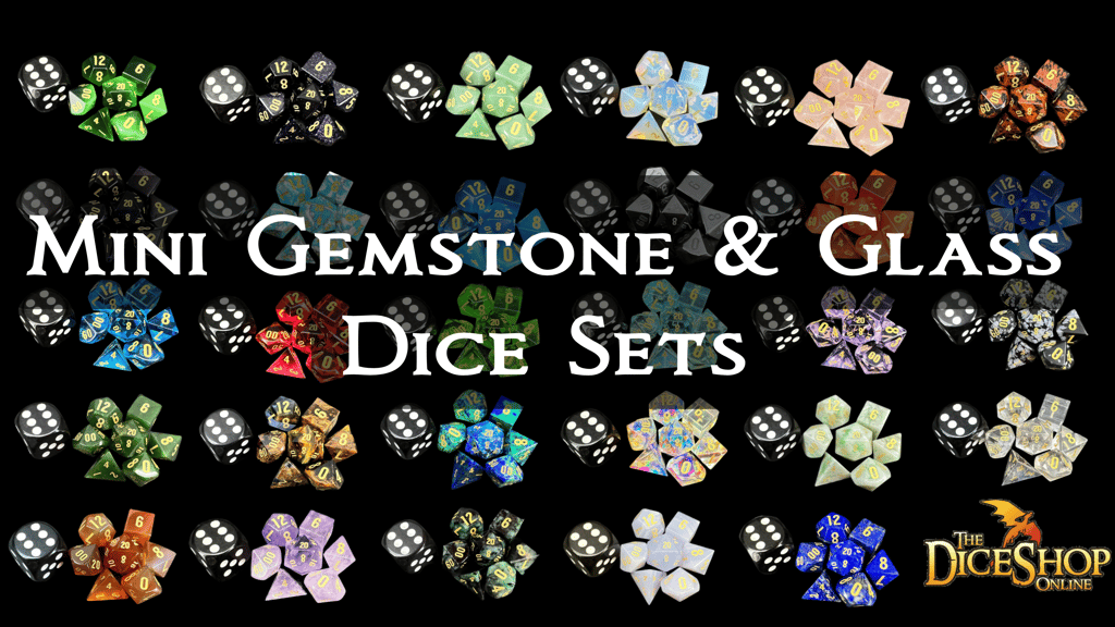 Mini Gemstone & Glass Dice Sets