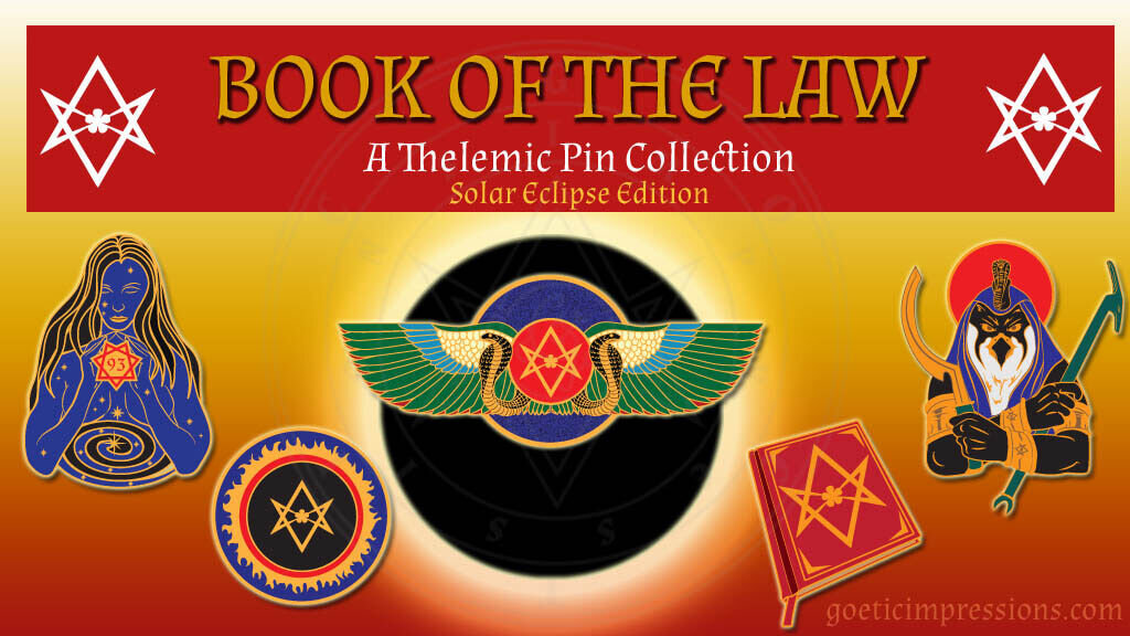 Book of The Law Thelemic Pin Collection