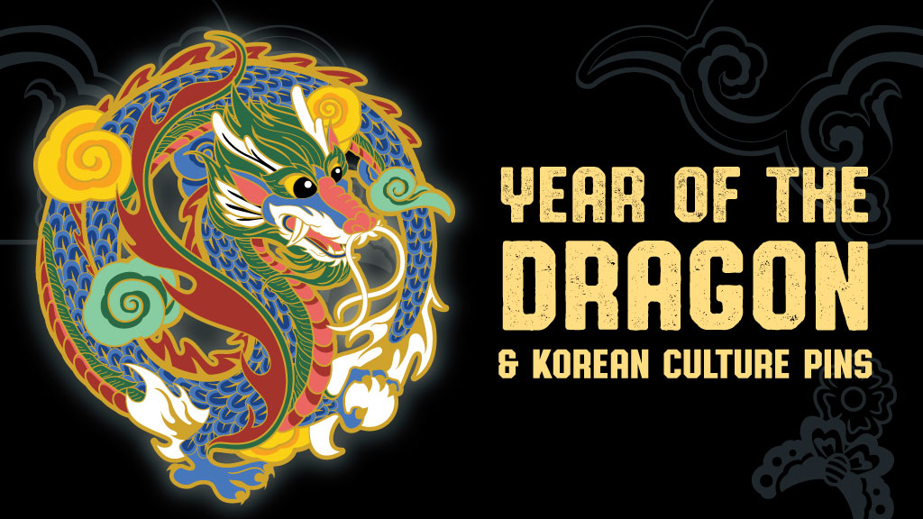 Year of the Dragon Korean Art Pins