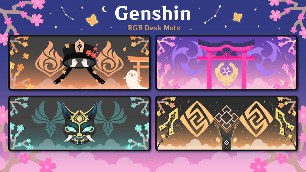 Genshin Impact RGB Desk Mats