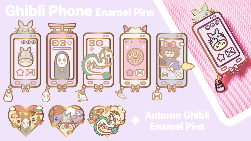 Ghibli Phone Enamel Pins!