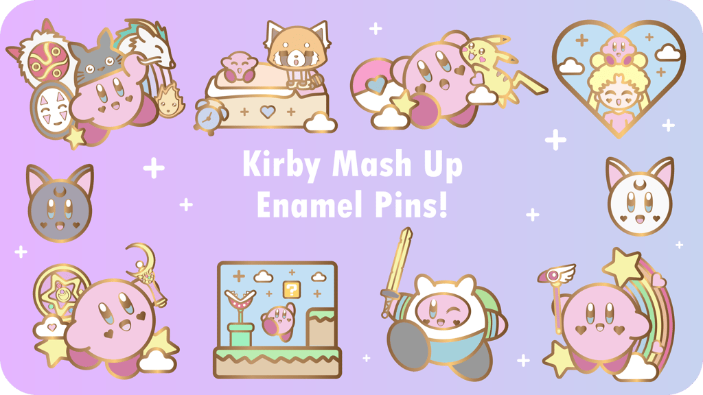 Video Games & Anime Mash Up Enamel Pins!