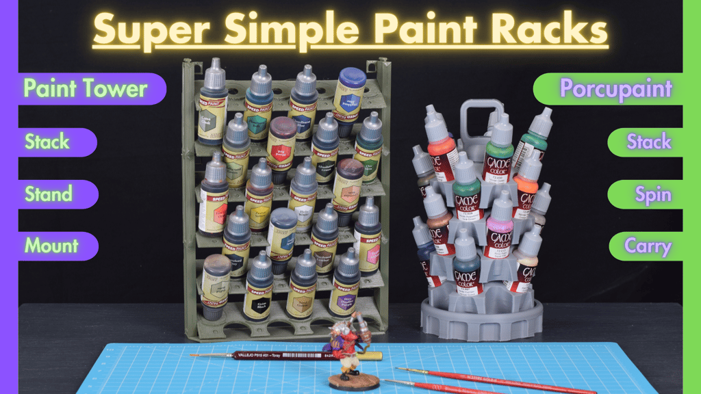 Super Simple Paint Rack STLs