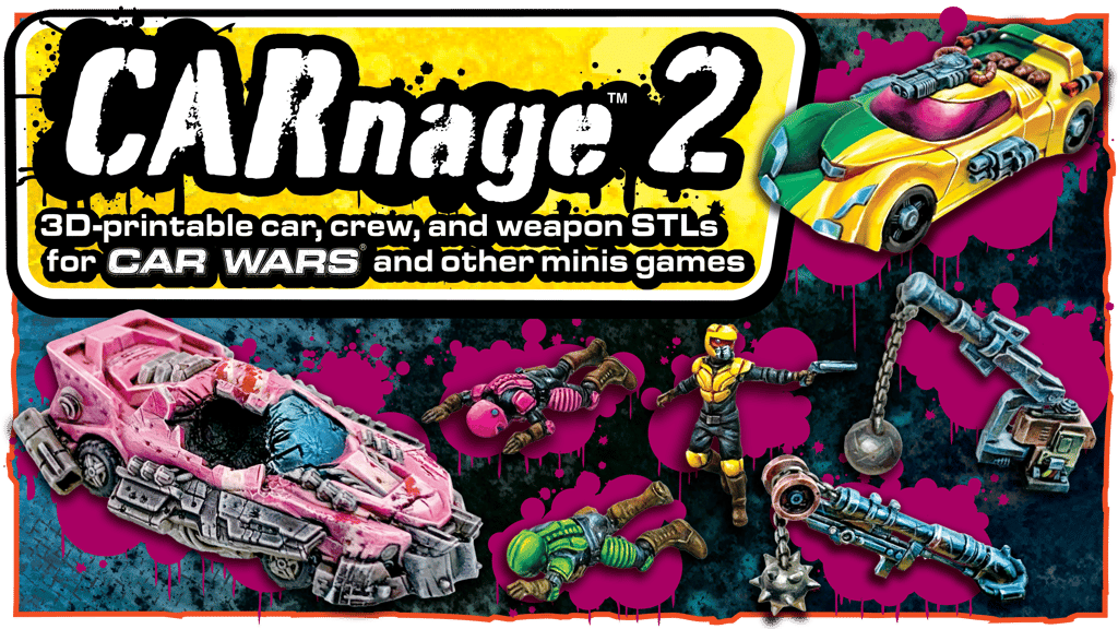 CARnage 2 – STL Cars, weapons and more for auto combat games