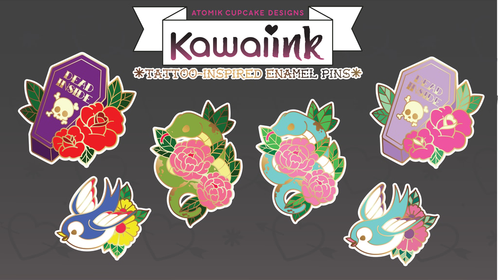 Kawaiink: Tattoo-Inspired Enamel Pin Collection