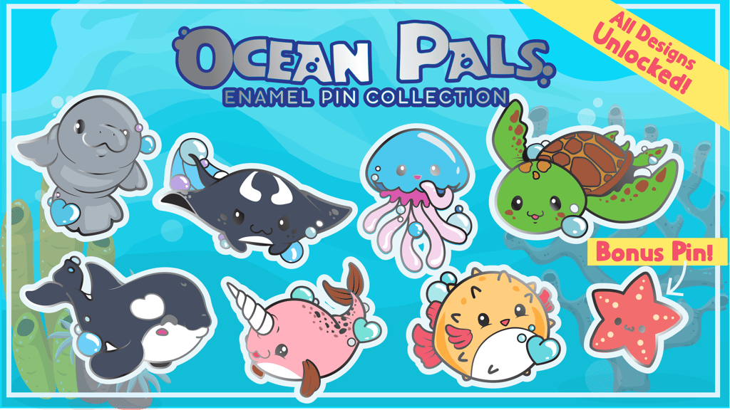 Ocean Pals: Enamel Pin Collection