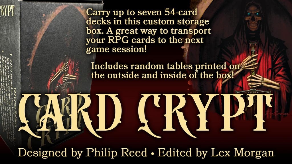 Card Crypt, A Storage Box for RPG Card Decks