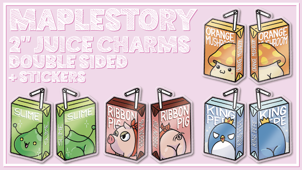 Maplestory Juice Box Charms