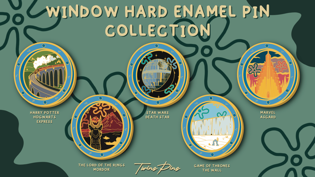 Window Hard Enamel Pin Collection