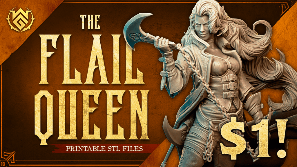 The Flail Queen - Printable STL Miniature