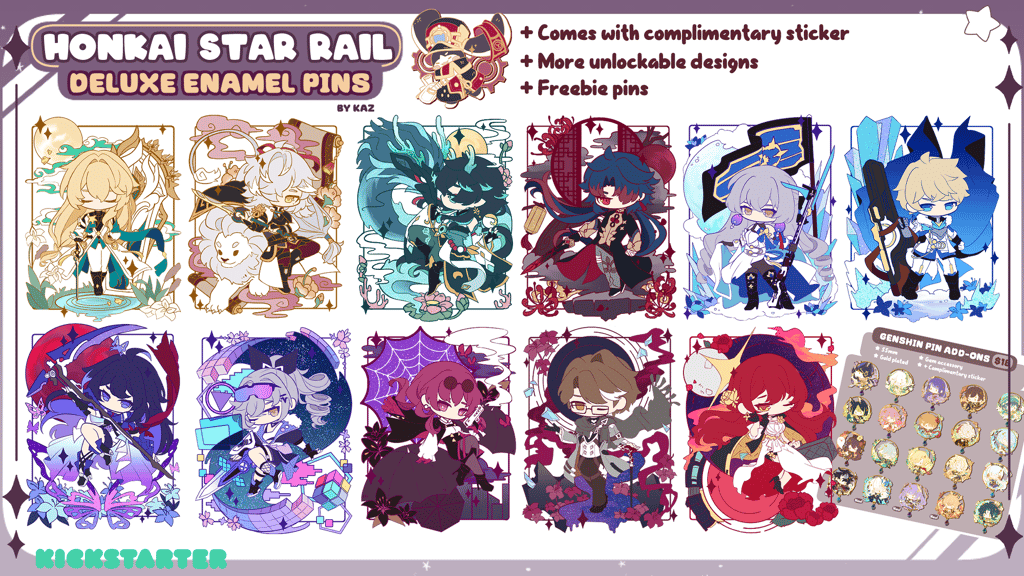 Honkai Star Rail - Deluxe Enamel Pins