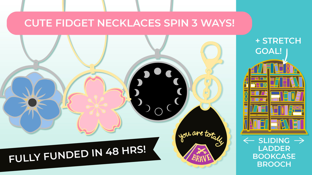 Flower Fidget Necklaces & Self Affirmation Spinner