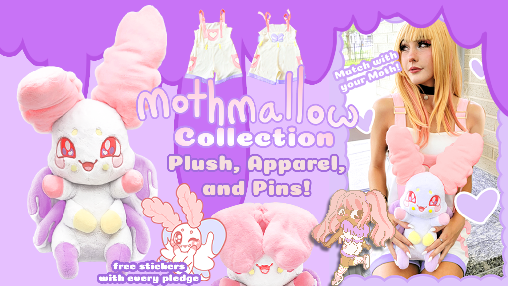 Mothmallow Collection: Plush, Apparel, and Pins!