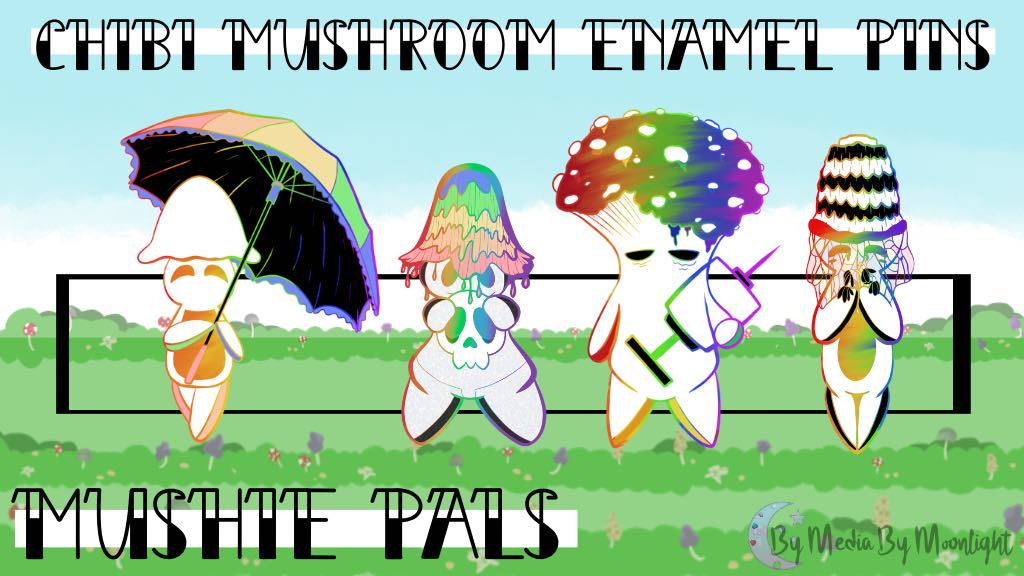 Mushie Pals: Adorable Mushroom Enamel Pins