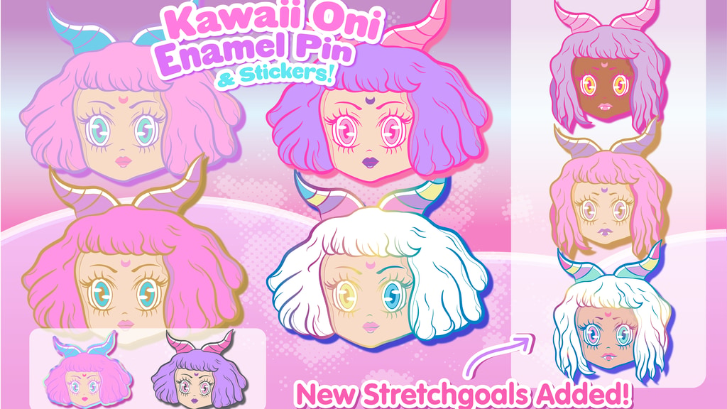 Kawaii Oni Enamel Pin (Blindbag series) *New Stretch Goals!*