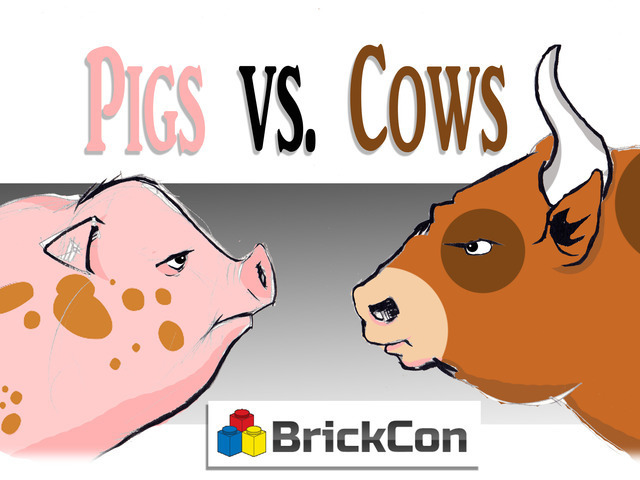 Pigs vs Cows - Custom Accessories for BrickCon 2013 Seattle