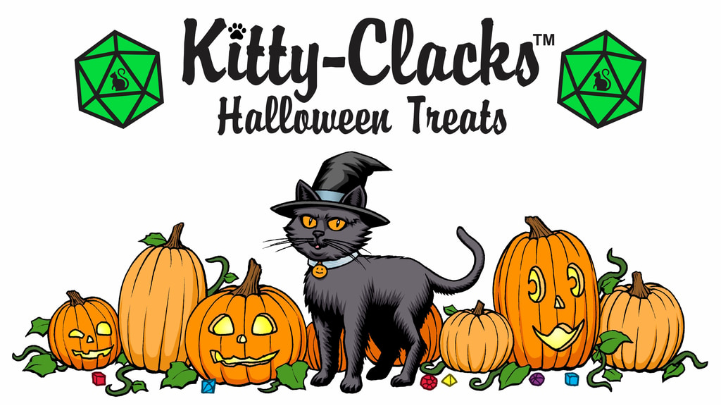 Kitty Clacks - Halloween Treats Polyhedral Dice!