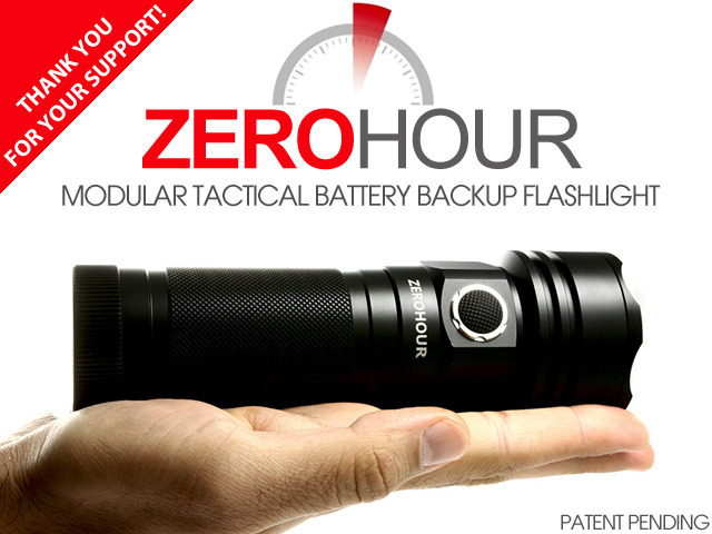 ZEROHOUR: Modular Tactical USB Battery Backup Flashlight