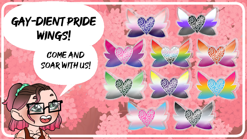 Gay-dient Pride Wing Pins