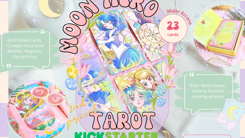 Moon Hero Tarot Deck (2nd print) with 2024 Moon Calendar.