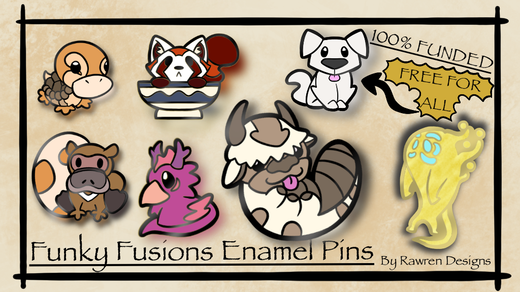 Funky Fusions: An Animal Enamel Pin Kickstarter