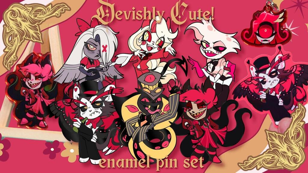 Devilishly Cute Enamel Pin Set