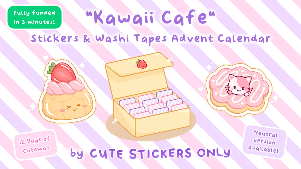 Kawaii Cafe: Cute Stickers & Washi Tapes Advent Calendar