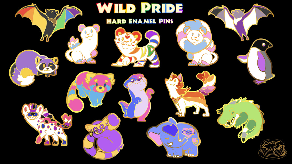 Wild Pride: LGBT Animal Enamel Pins