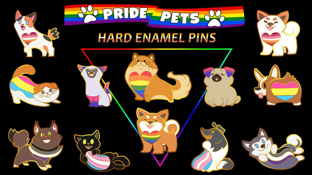 Pride Pets - Cute LGBT+ Enamel Pins