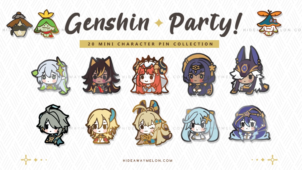 Genshin Chibi Enamel Pins III