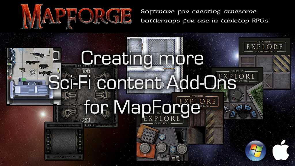 More Sci-Fi content Add-Ons for MapForge map-making software