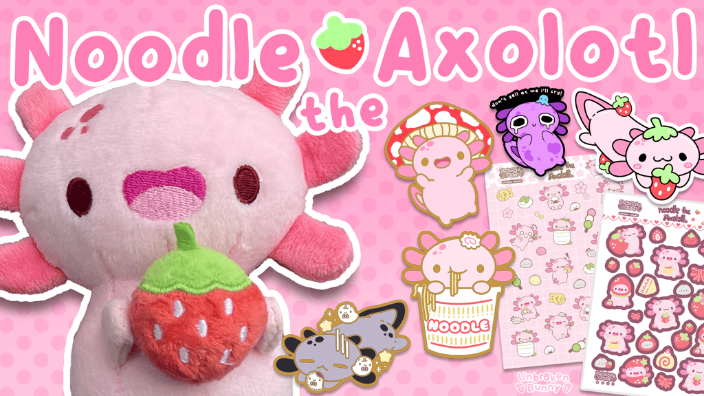 Noodle The Axolotl Plush Keychain & More!