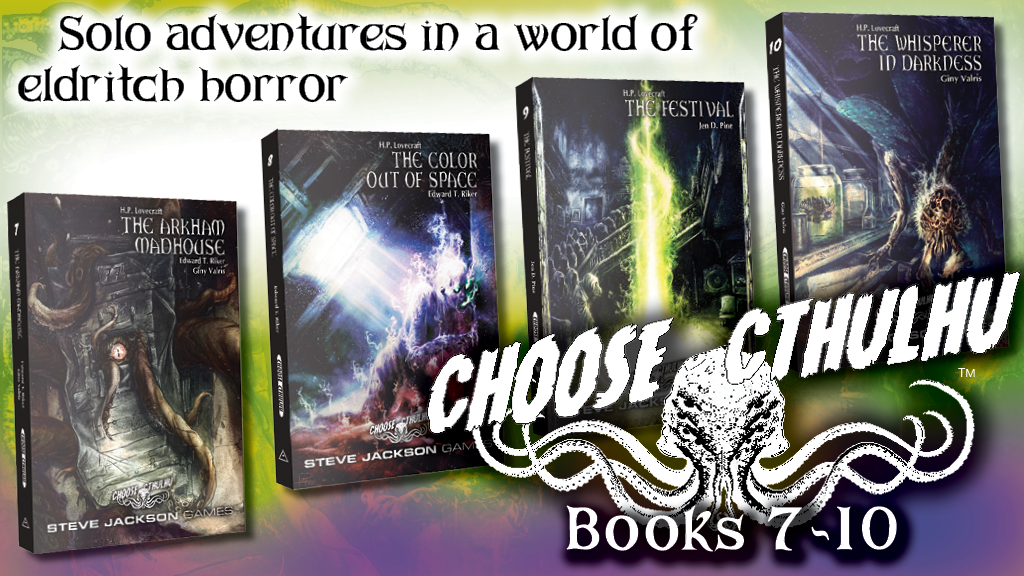 Choose Cthulhu Solo Adventure Gamebooks 7, 8, 9, & 10