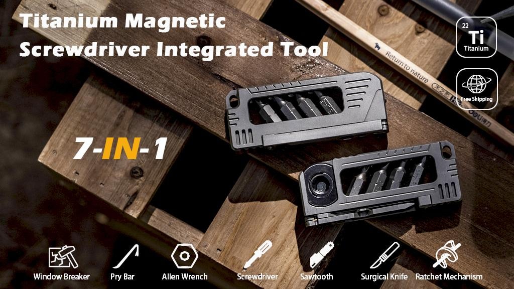 Titanium Magnetic Screwdriver Integrated Tool