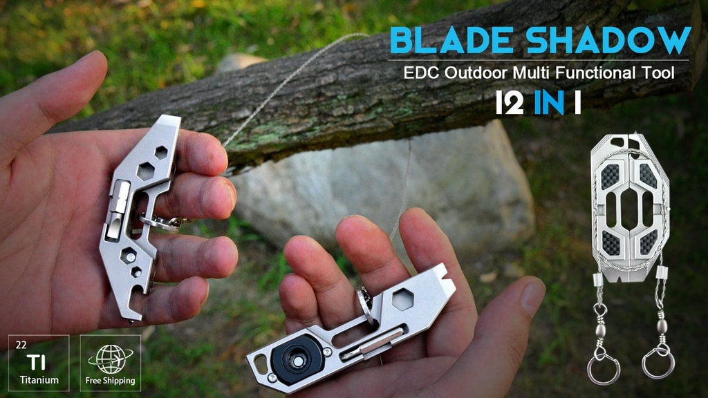 Titanium Blade Shadow: Outdoor EDC Multi-tool ,Steel WireSaw