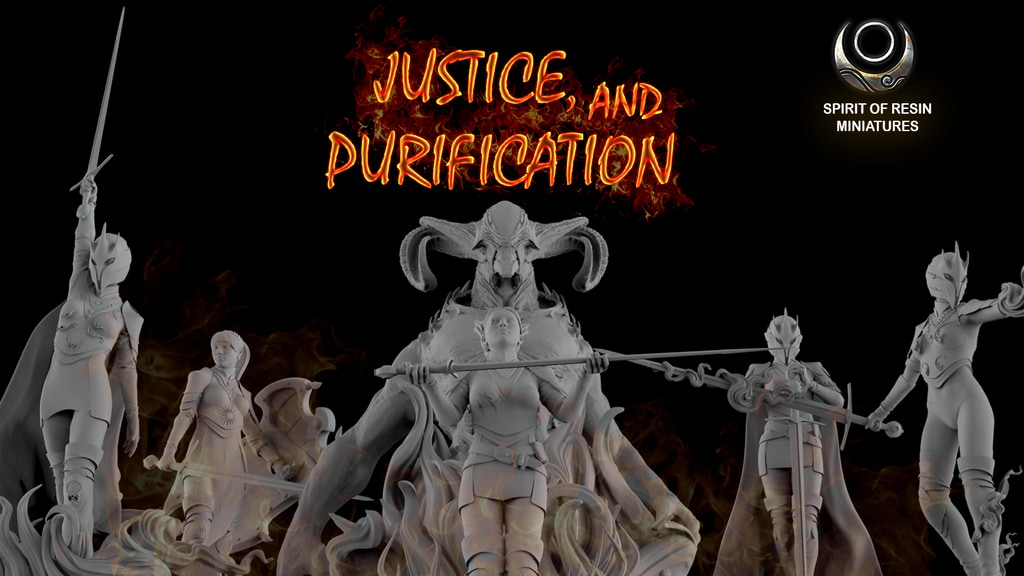 Justice and Purification, Paladin Female, Miniatures