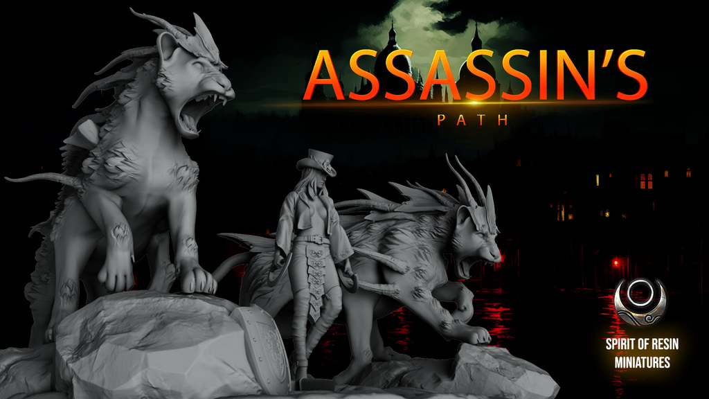 Assassin's Path, Stl Model, Presupported Miniatures