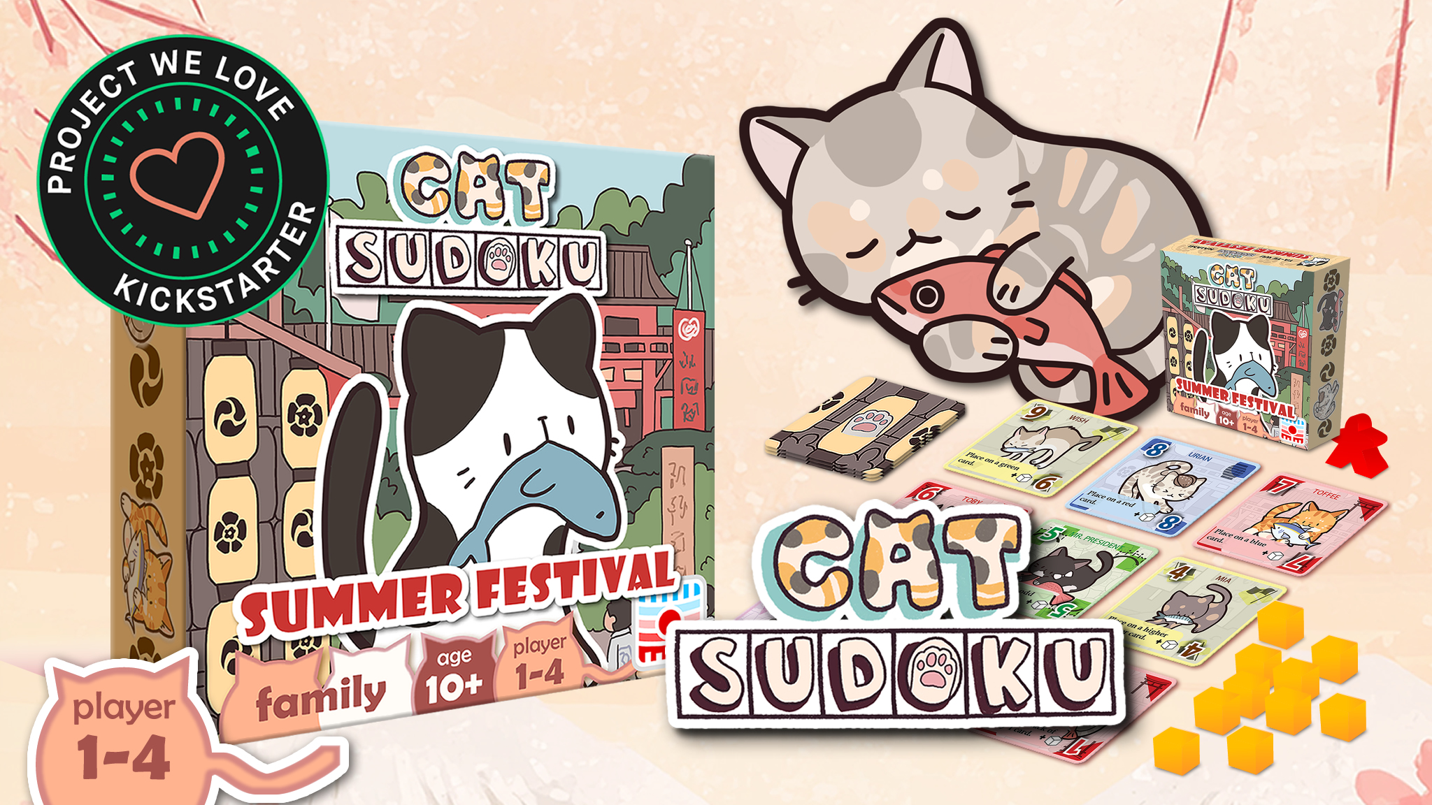 Cat Sudoku: Summer Festival | Sudoku Card Game + Fun Twist