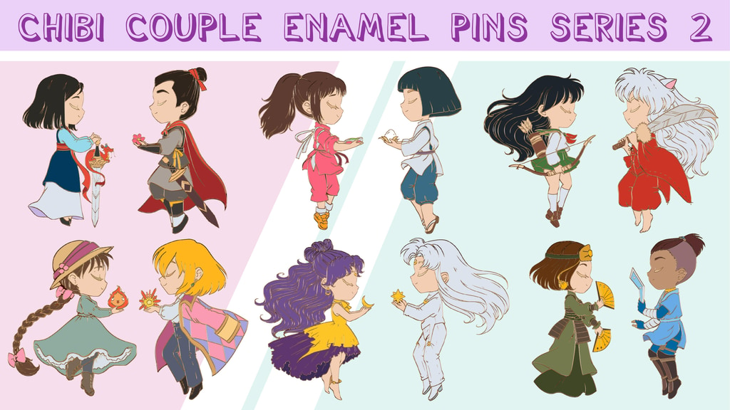 Chibi Couple Enamel Pins Series 2